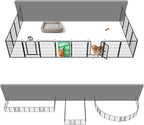 FXW Rollick Dog Playpen with Fence-to-Wall Anchors, 40" H, 16 Panels | Heavy-Duty & Easy setup Play Area, Flexible Boundaries, Indoor & Yard, For Medium & Large Dogs, Patented
