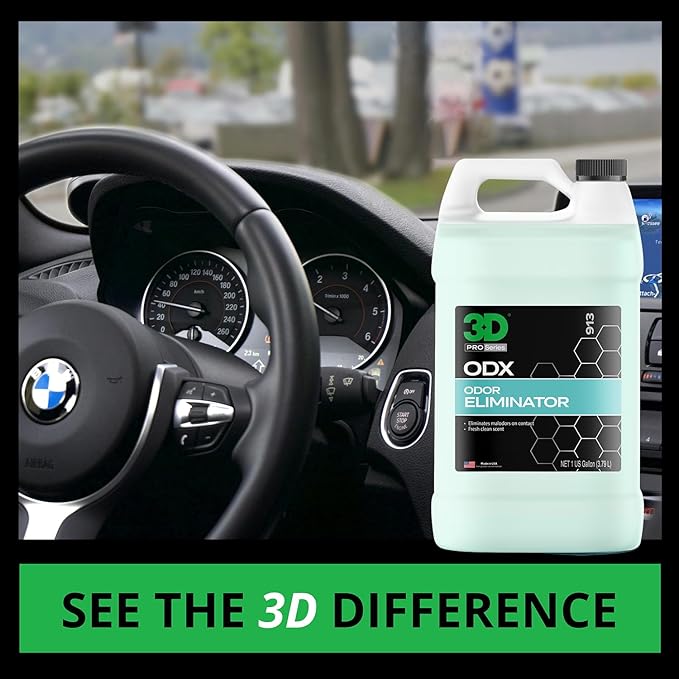 3D ODX - Automotive Odor Eliminator - Deodorizes Pet, Food, Smoke, & Other Linger Odors - Fresh Clean Scent - Great for Car, Home, Office Use