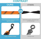 3 Dog Leash No Tangle, Heavy Duty Multiple Dog Lead Shock Absorbing Bungee with Padded Handle Removable Pet Traction Walking Rope for Medium Large Dogs (25-180 Lbs)