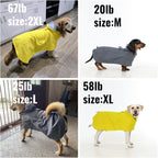 Waterproof Dog Raincoat with Hood, Windproof Rain Jacket for Small Dogs | Adjustable Dog Rain Coat with Leash Hole, Reflective Poncho for Rainy&Snowy Day, Fits Dachshund, Bichon, Shih Tzu
