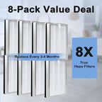 25 Replacement Filter Compatible with MA Series Air Purifier 25 S1/W1/B1,3 in 1 Stage with Pre-filter,High-Efficiency Core Layer,and Activated Carbon,8-Pack