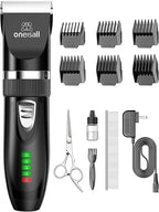 oneisall Quiet Cat Clippers for Matted & Long Hair 2-Speed Cat Grooming Kit | Cordless Pet Clippers for Cats, Small Dogs & Animals, 6 Guide Guards, 240mins Long Battery Life, With Scissors and Comb