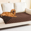 Smiry Waterproof Reversible Pet Couch Covers for Dogs | Pet Friendly, Soft Fabric, Washable Sofa Furniture Protector for Dogs Cat Kids, Checkered (30"x95", Brown/Chocolate)