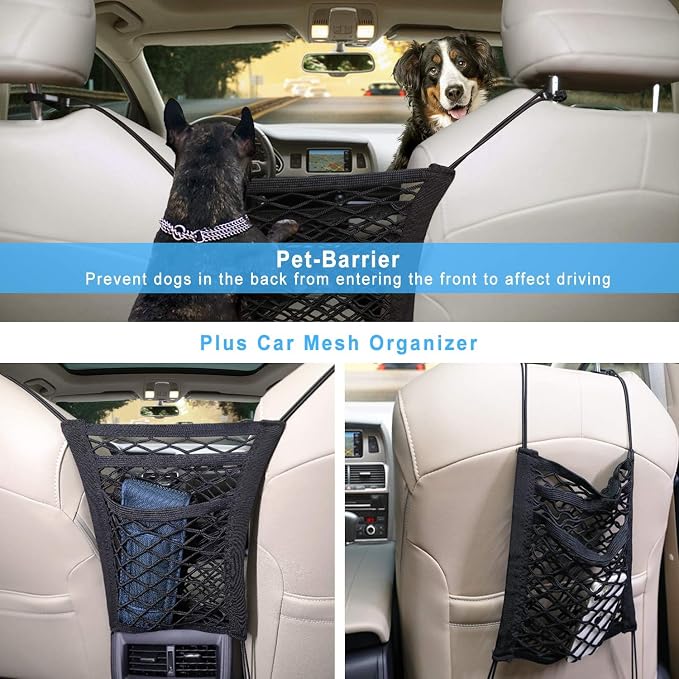 Bark Lover Deluxe Dog Seat Cover for Front Seat-More Durable Spill-Resistant Front Seat Protector, High Heat Resistant and Nonslip Front Seat Cover for Dogs Kids, Universal Size (Black, 2 Pack)