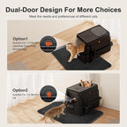 FURTIME Stainless Steel Litter Box with Lid, XL Extra Large Cat Litter Box | Enclosed Drawer Metal Litter Boxs with High Sided, Include Scoop & Mat, Front & Top Entry, Odor Free, Non-Stick