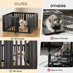 Dog Playpen, Clear Dog Pen, Dog Pen Indoor, Easy to Install and Remove Dog Play Pen, Puppy Playpen Suitable for Dogs, Cats,Dog Playpen Indoor (Black, 30.3 inch Height, 8 Panels)