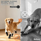 EXPAWLORER Non-Slip Dog Socks for Hardwood Floors to Prevent Licking, Dog Shoes for Hot Pavement Quick Walking, Dog Booties Boots & Paw Protectors with Grippers for Small Medium Large Senior Dogs XS