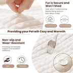 Couch Cover for Dogs Washable, Non-Slip Pet Couch Covers for Sofa, Fuzzy Dog Couch Cover Blanket, Thick, Soft, Plush Couch Cushion Covers for Sofa Protector (White, 27.6" x 27.6"/70 x 70cm)
