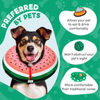 BENCMATE Inflatable Dog Cone Collar Alternative, Soft Dog Cone for Small Medium Large Dogs and Cats, Neck Recovery ECollar Donut Collar After Surgery (Large, Watermelom)