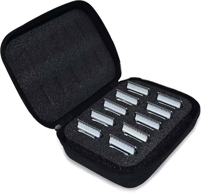 10#Dog Grooming Ceramic Blade sets,Compatible with Andis/Oster A5/Wahl 10KM | Size 10 Cut Length 1/16"(1.5mm)，10 Pack