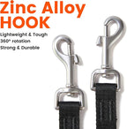 HOWGO Double Dog Leash,Tangle-Free 360 Swivel(Orange, Std M-L w.Handle) | Individually Adjustable Length, Double Padded Handles,Zinc Alloy Hooks,Durable Nylon,No-Tangle Walking,All Breeds