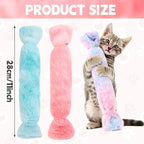 Cat Kicker Toy 3Pcs, Candy Shape Catnip Toys for Cats | Catnip Toys with Crinkle Paper. Indoor Kitten Toy Kicker Pillows.