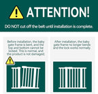 Babelio Pressure Mounted Baby Gate for Stairs, 26-40" Wide Dog Gate Indoor | Triple-lock system; Pressure/wall mount; Auto-close; 200N impact tested; Easy Install for Doorways, Kitchen, Hallway, White