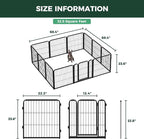 FXW Homeplus Indoor Dog Playpen, 24" H, 12 Panels, for Puppies & Small Dogs | Stress-free play, Heavy-duty, Semi-open design, Easy setup, Threshold-free gate, Expandable, Patented