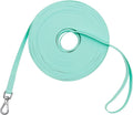 Waterproof Dog Training Leash 50FT 30FT 15FT 10FT 5FT Heavy Duty Recall Long Lead for Large Medium Small Dogs (30FT, Mint Green)