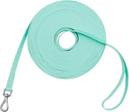 Waterproof Dog Training Leash 50FT 30FT 15FT 10FT 5FT Heavy Duty Recall Long Lead for Large Medium Small Dogs (30FT, Mint Green)
