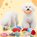 Hungdao 80 Pcs Dog Squeaky Toys Bulk for Small Dog Cute Plush Stuffed Puppy Chew Teething Toys Pet Bundle Easter Gift for Chewing Cleaning & Interactive Play