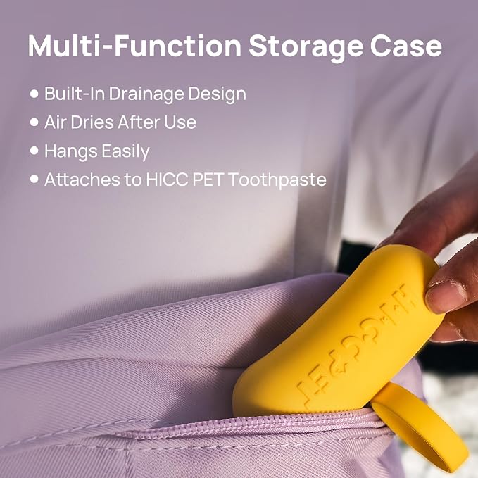 HICC PET Dog Finger Toothbrush, Dual-Sided Soft Silicone, 2-Pack | Ergonomic anti-slip finger toothbrush for medium and large dogs, providing a comfortable grip and better brushing control.