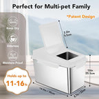 Newget 11 lb Stainless Steel Dog Food Storage Container with Scoop, White | Keep Food Fresh, Sturdy, Airtight, Rust-Proof, Insect-Proof, Moisture-Proof, Easy to Use, Suitable for Store All Pet Food