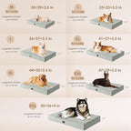 EHEYCIGA Orthopedic Dog Bed Extra Large with Removable Washable Cover,41x27 | Egg Crate Foam Support,Durable Oxford fabric,Non-Slip Bottom,Machine Washable,Soft Waterproof Plush Pet Bed Mat For Crate