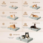 EHEYCIGA Orthopedic Dog Bed Large with Removable Washable Cover,35x23 | Egg Crate Foam Support,Durable Oxford fabric,Non-Slip Bottom,Machine Washable,Soft Waterproof Plush Pet Bed Mat For Crate