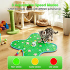 Interactive Cat Toys for Indoor Cats, Rechargeable Hide & Seek Toy | Touch Activated, 3 Speed Modes, Realistic Bird Chirps, 10-Min Auto Shutoff, Hidden Feather Wand for Bored Adult Cats, Green