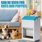 Automatic Cat Feeder Outdoor 59cups/14L Automatic Dog Feeder | Gravity Cat Food Dispenser with Storage, Galvanized Pet Feeding Station, Indoor and Outdoor Use, Wall Mountable