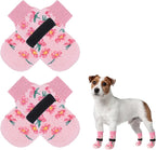 SCENEREAL Anti Slip Dog Socks to Prevent Licking Paws for Hardwood Floors | Double Sides Dog Shoes Boots & Paw Protectors for Hot/Cold Pavement, Dog Grippy Booties for Small Medium Large Senior Dogs
