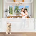 65" Wide Retractable Baby Gate for Doorways Retractable Dog Gate for Stairs | Space-Saving Indoor/Outdoor Retractable Gate, Easy One-Hand Operation Safety Lock, Scratch-Resistant Mesh, Easy Install/White