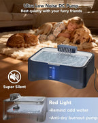 UPSKY Cat Water Fountain, 2.25Gal Large Capacity for Multi-Pet Homes | Ultra Quiet 304 Stainless Steel, Anti-Clog Pump with 4 Filters, Non-Slip Mat Included, Easy to Clean, Smart LED & Anti-Dry