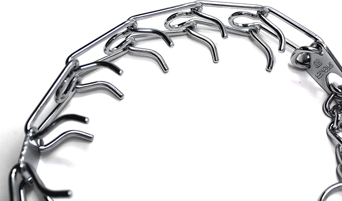 Herm Sprenger Prong Dog Training Collar with Quick Release Ultra-Plus Chrome Plated Steel Pet Pinch Collar for Dogs Anti Pull Training Collar 3mm x 21-22in Medium