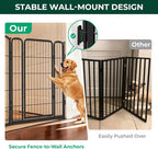 FXW Dog Gate, Extra Wide Adjustable for Openings Up to 83", 40" H | Flexible Space Control, Easy Walk-Through Access, 2 Panels + 1 Gate, For Medium & Large Dogs, Garage Use