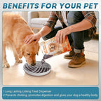 Silicone Slow Feeder Bowls for Dogs and Cats - Wet Food, Suction Cups, Interactive, Reduces Boredom, Anxiety, Anti-Choking, Non-Slip Design (Gray & Beige)