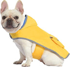 HDE Reversible Hooded Dog Raincoat Slicker Poncho for Small Medium Large Dogs - Ducks Yellow - S - Polyester