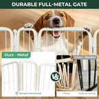 FXW Dog Gate, Extra Wide Adjustable for Openings Up to 111", 32" H | Flexible Space Control, Easy Walk-Through Access, 3 Panels + 1 Gate, For Small & Medium Dogs, Garage Use