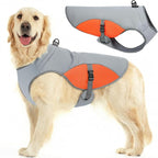 Dog Cooling Vest for Extra Large Dogs, Dog Cooling Jacket with Mesh and D Ring, Pet Reflective Stripe Cooler Coat for Hot Summer, Orange-3XL