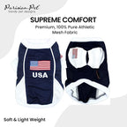 Parisian Pet USA Dog Jersey - Breathable Mesh Puppy Football Jersey - Lightweight Stretch Sporty Dog Clothes - Summer Shirts for Medium Dogs - Soccer Jersey for Dogs - Sportswear Pet Clothes