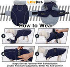 Lelepet Dog Jackets for Small Dogs Waterproof Dog Coat with Adjustable Fit | Reflective Fleece Vest with Adjustable Buckle Hook & Loop Windproof Cold Weather Coats for Small Medium Large Dogs, Shih Tzu