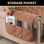 100% Waterproof Couch Cover for 3 Cushion Couch Sofa Pet Friendly Non-Slip Couch Cover for Dogs Washable Water Resistant Furniture Protector with Elastic Straps(XL Sofa 78", Terracotta)
