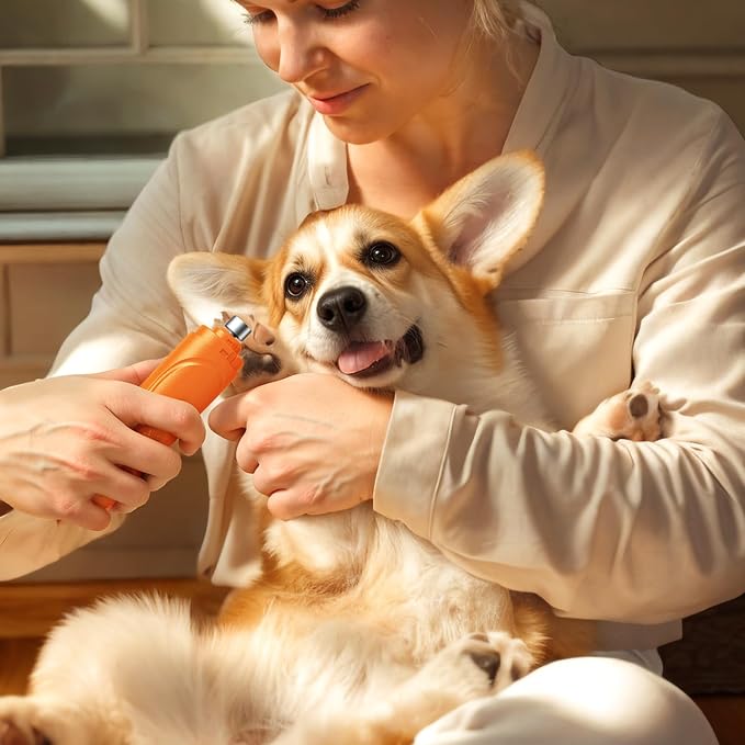 Dog Nail Grinder, Dog Nail Trimmers and Clippers Kit, Super Quiet, Rechargeable, for Small Large Dogs Cats Toenail Claw Grooming,3 Speeds