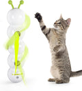 AFP Interactive Cat Toy, Automatic Furry Tail Teaser Toy with Motion Sensor, Electric Cat Toy, USB Rechargeable, Self Play Cat Feather Toy for Indoor Cats, Suction Cup for Stable Play, 1 Replacement
