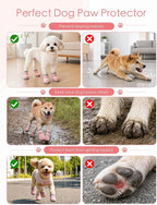 BECEMURU Dog Shoes for Summer, Double-Straps Anti-Slip Dog Boots & Paw Protectors for Hot Pavement, Breathable & Light Weight Outdoor Walking Hiking Pink Size 7