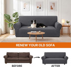 XINEAGE Stretch 2 Seater Slipcover, Non-Slip Pet Couch Cover,Light Gray | Washable Furniture Protector, Elastic Bottom, Dogs & Cats Friendly, Scratch-resistant, Fast Setup, High Elasticity