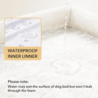 Orthopedic Washable Dog Bed for Extra Large Dogs, 53x42in, Beige | Orthopedic Foam Eases Joint Pressure, Bolsters Supports Head And Neck, Washable Pet Beds, Removable Cover, Non-Slip Bottom