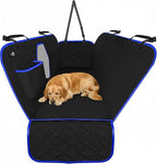 Active Pets Dog Car Seat Cover Car Seat Protector- Dog Seat Cover for Back Seat of SUVs, Trucks, Cars - Waterproof & Convertible Vehicle Hammock for Car Backseat - Mesh Window- Blue, XL