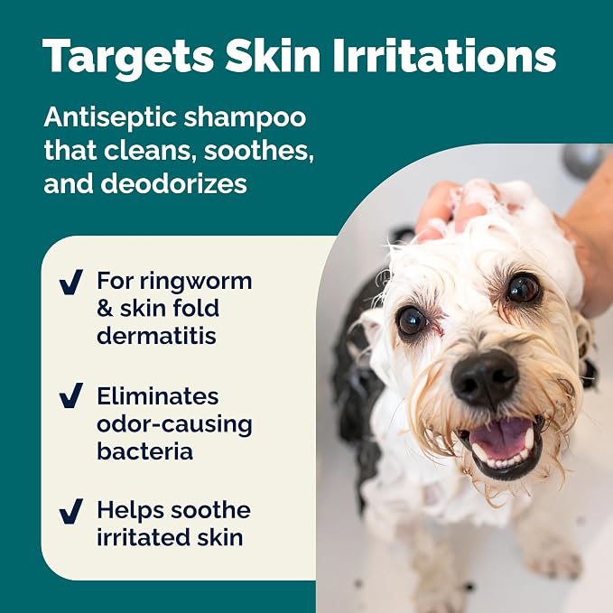 Vetnique Dermabliss Medicated Cat & Dog Shampoo, Chlorhexidine Ketoconazole | Antibacterial Antifungal Shampoo for Yeast Infection, Hot Spots & Itchy Skin, Dog & Cat Medicated Wash With Lactic Acid
