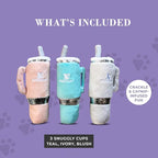 Haute Diggity Kitty Snuggly Cups Set, Soft Plush Cat Toys | 3 Pack Catnip Toys with Interactive Crackle Sound, Safe & Durable Cat Nip Kicker Toy for Outdoor & Indoor Cats & Kitten