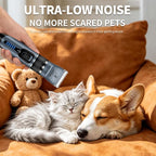 Dog Clippers Grooming Kit and Trimmer for Small and Large Dogs Cats | <60dB quiet,Rechargeable Cordless,4H Runtime,4 Guide Combs,2in1 Wide & Narrow Blades,Pet Shaver for Matted Fur(Blue)