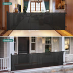 Babepai Retractable Baby Gates Extra Wide | 110" Wide x 34" Tall Dog Gates for Stairs | Indoor/Outdoor Use | Child Gates for Doorways, Deck, Porch, Hallways, Patio - Black