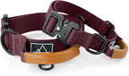 MADE TO ROAM Control Dog Collar | Leather Handle & Heavy Duty Metal Buckle | Premium adjustable collar with vegan leather handle. Fits medium to large dogs. 15 colors. Matching leash & harness